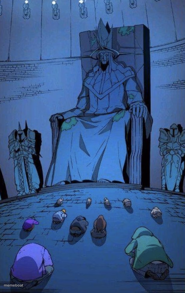 kneel to supreme king - meme generator image preview