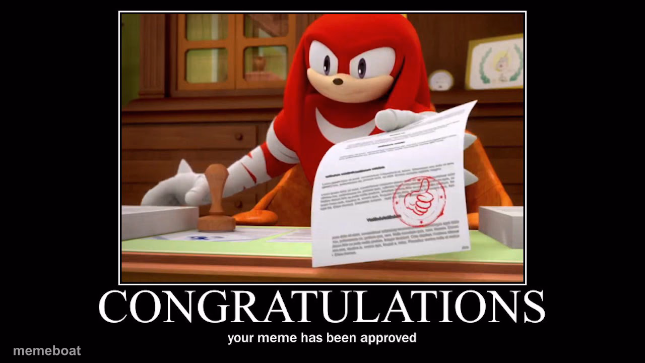 knuckles meme approved - meme generator image preview
