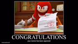 knuckles meme approved