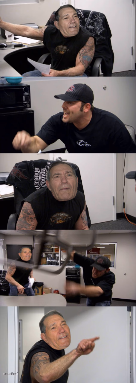 LA choppers staring kewlew - meme generator image preview