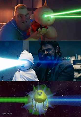 Laser Eyes Baby - meme generator image preview