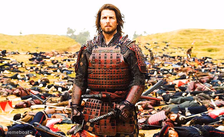 Last Samurai Nathan infront of dead bodies - meme generator image preview