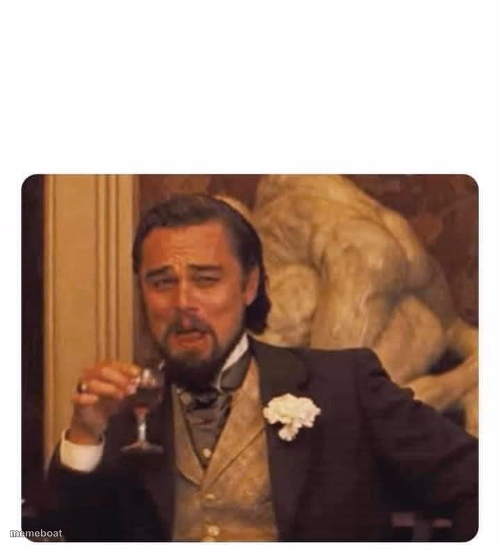 Laughing Leo White header - meme generator image preview