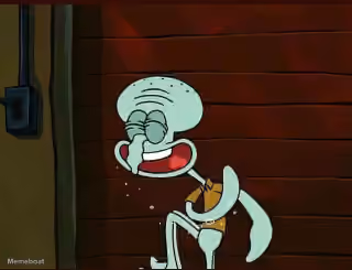 Laughing Squidward