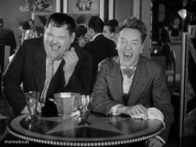 Laurel Hardy laught - meme generator image preview