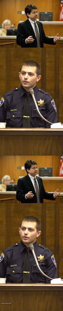 Lawyer and Cop testifying
