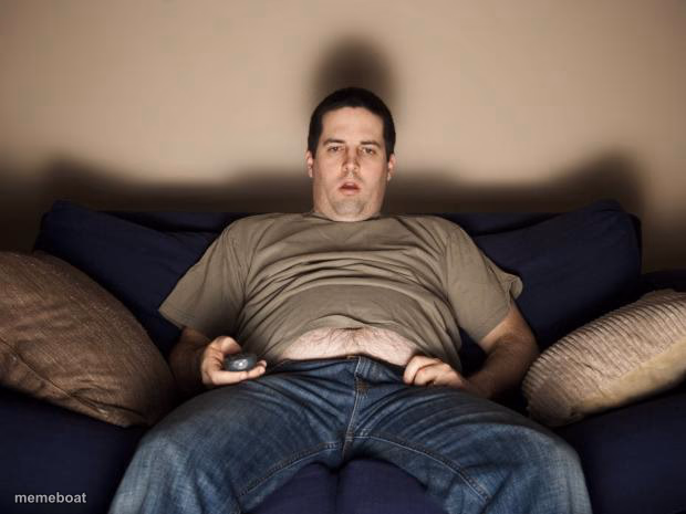 lazy fat guy on the couch - meme generator image preview