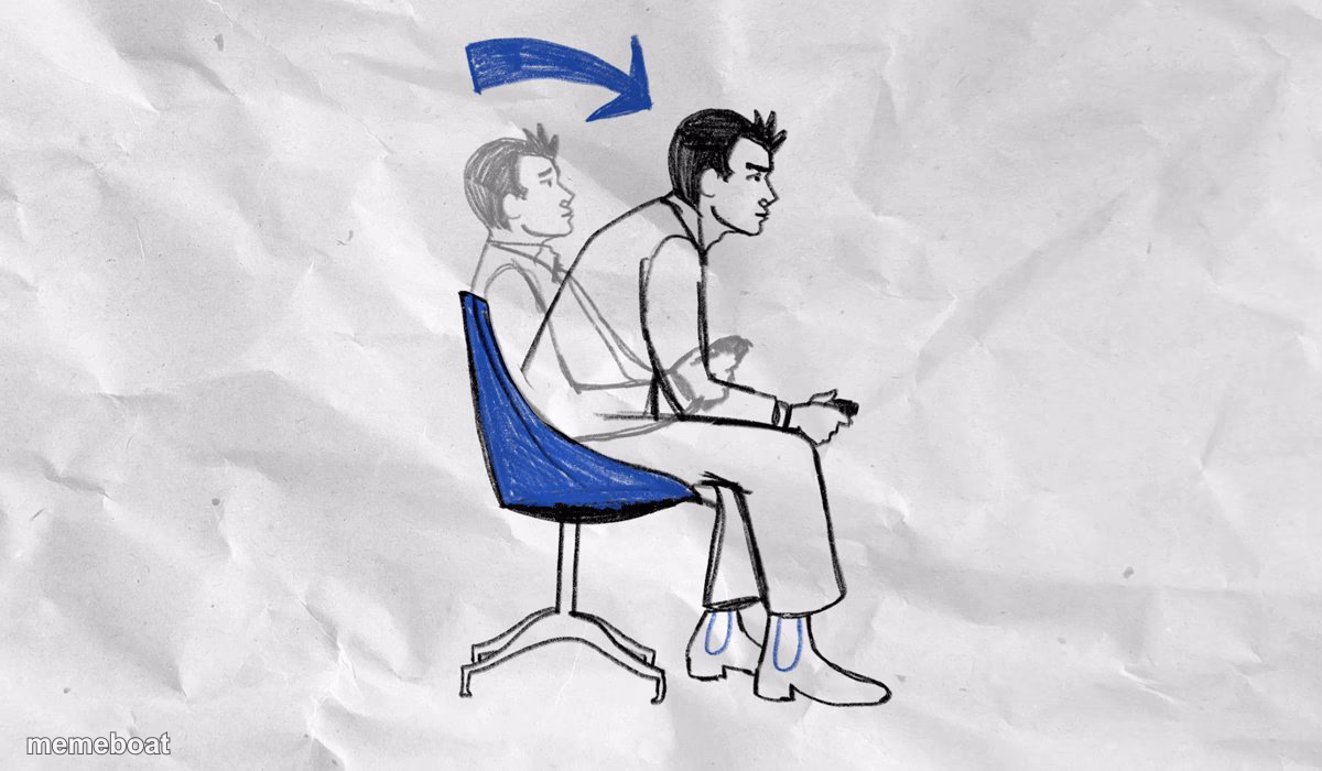Lean forward in your chair - meme generator image preview