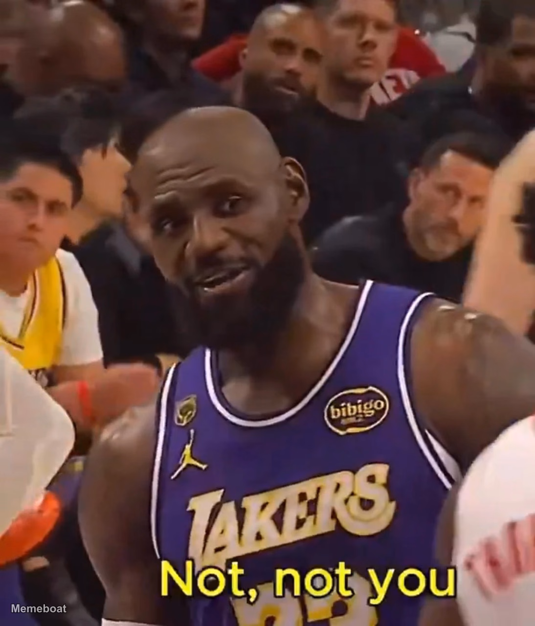 Lebron James 'Not, Not You' - meme generator image preview