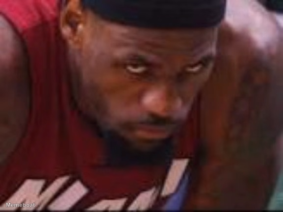 Lebron Staredown - meme generator image preview