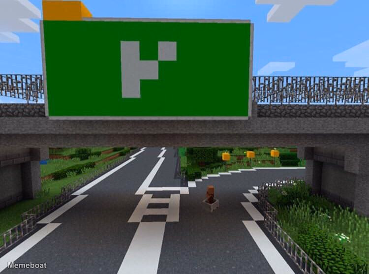 Left Exit 12 Off Ramp Minecraft - meme generator image preview