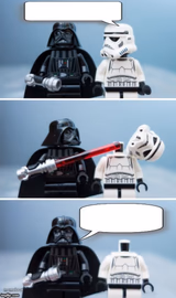 Lego Vader Kills Stormtrooper by giveuahint
