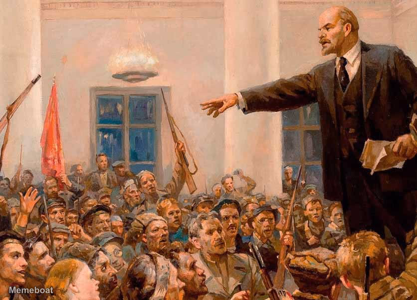 Lenin Addressing Crowd - meme generator image preview