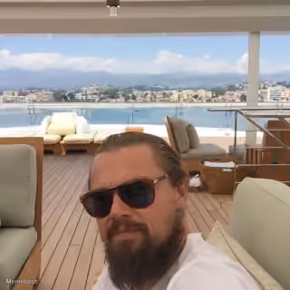 Leonardo DiCaprio on a Yacht