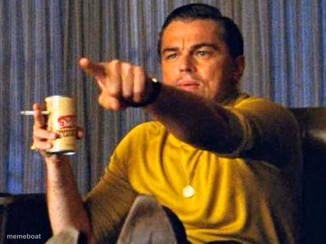 Leonardo Dicaprio pointing at tv - meme generator image preview