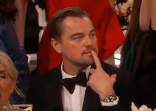 Leonardo DiCaprio Thinking at 2026 Golden Globes