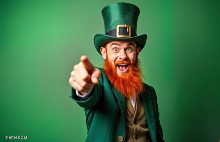 Leprechaun happy - meme generator image preview