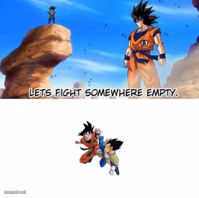 Let's fight somewhere empty. - meme generator image preview