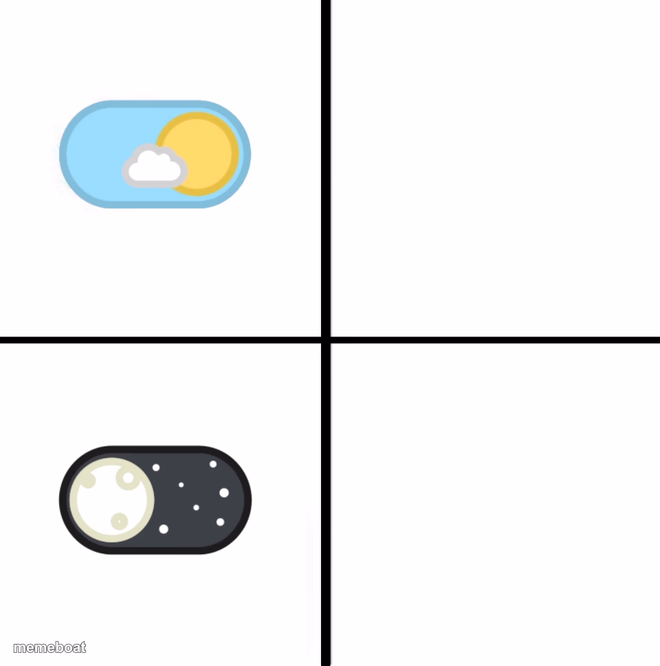 Light Mode & Dark Mode - meme generator image preview