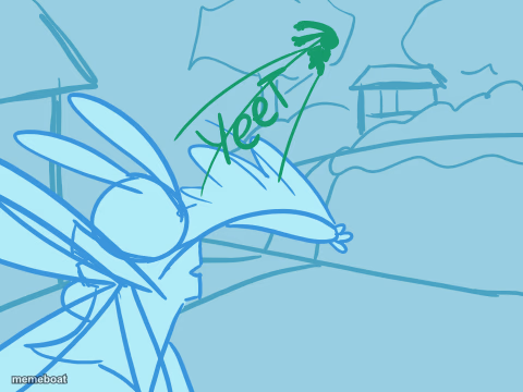 Lightning-bug Rabbit YEET - meme generator image preview