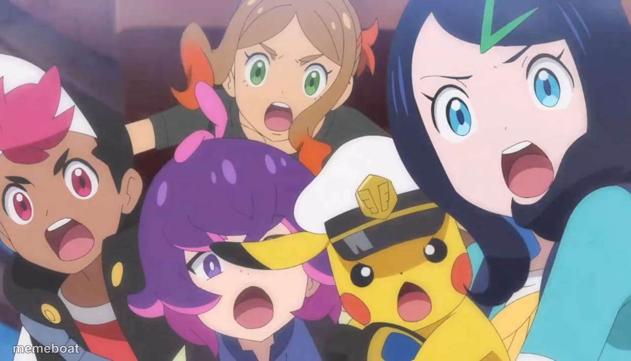 Liko and her friends shocked - meme generator image preview