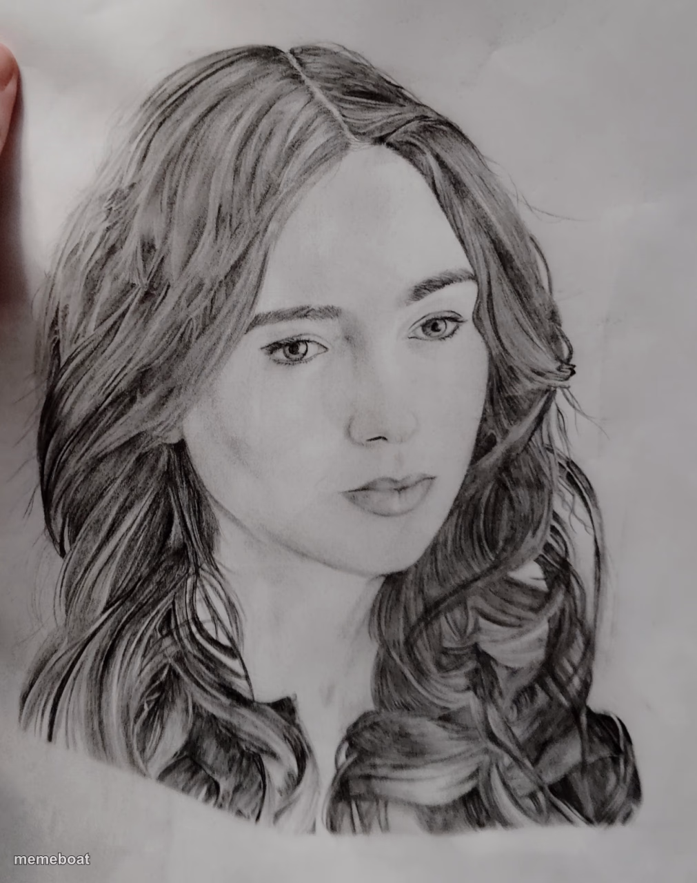 Lily Collins drawing (as Clary, The Mortal Instruments) - meme generator image preview
