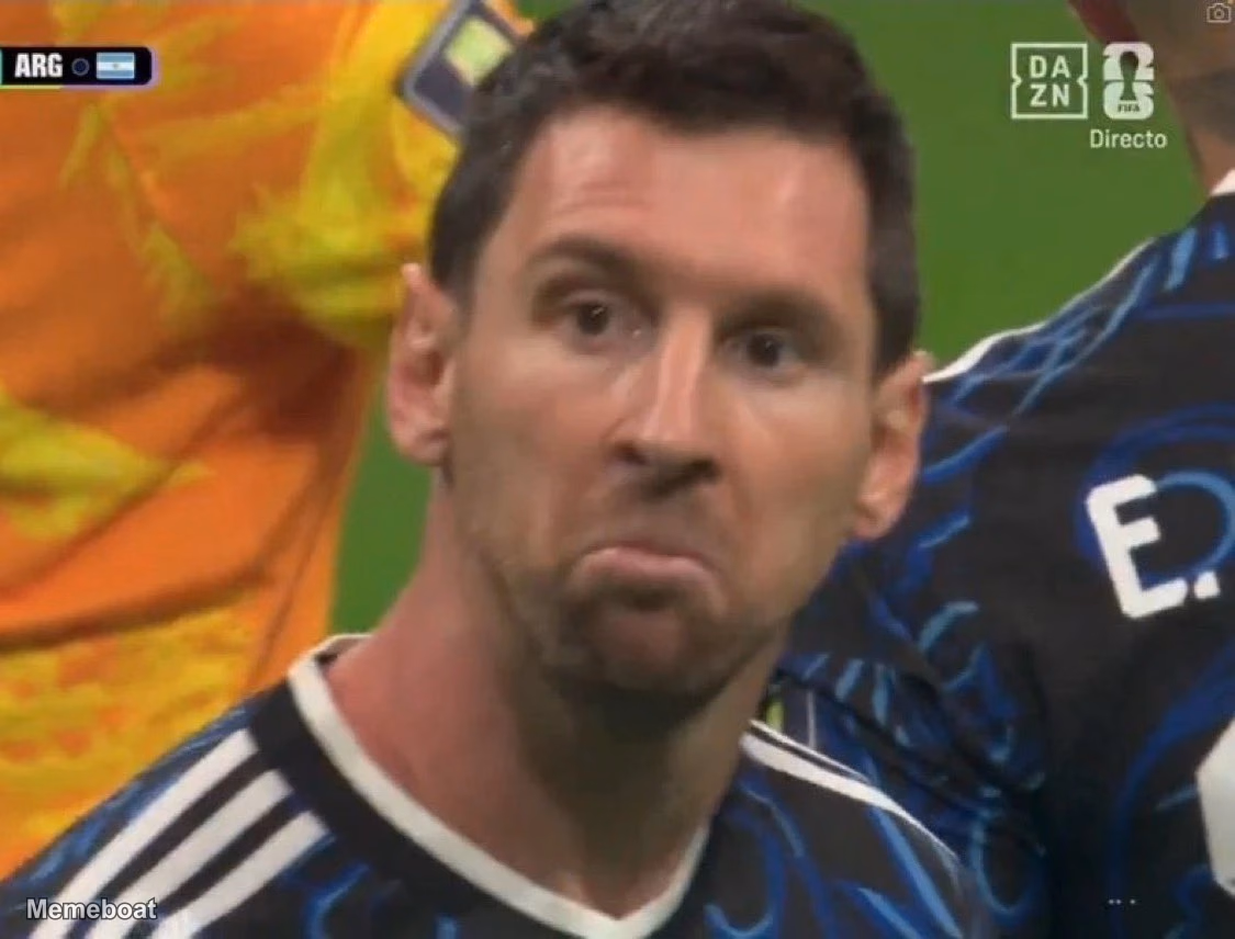 Lionel Messi Nod Reaction Face - meme generator image preview