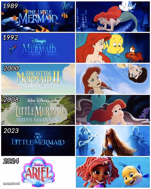 little mermaid over the years - meme generator image preview