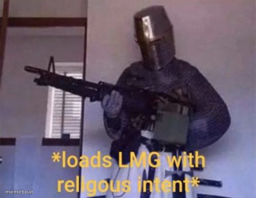 Loads LMG with religious intent - meme generator image preview