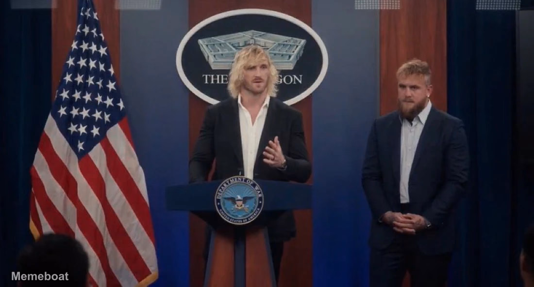 Logan and Jake Paul at White House - meme generator image preview