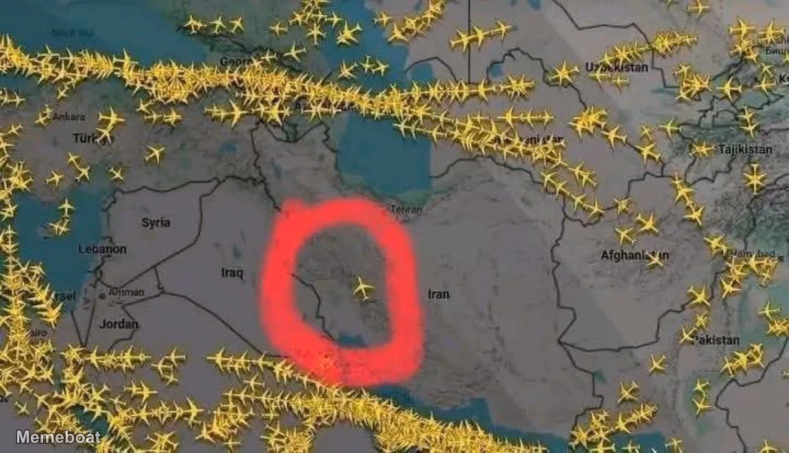 Lone Flight Over Iran - meme generator image preview