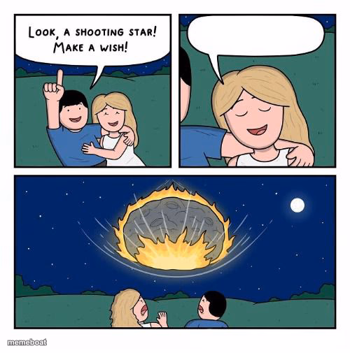 Look, a shooting star! - meme generator image preview