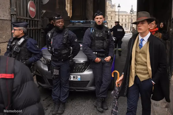 Louvre Police - meme generator image preview