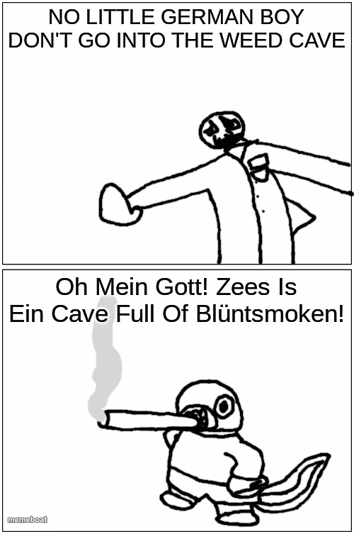 Lucas enters the weed cave - meme generator image preview
