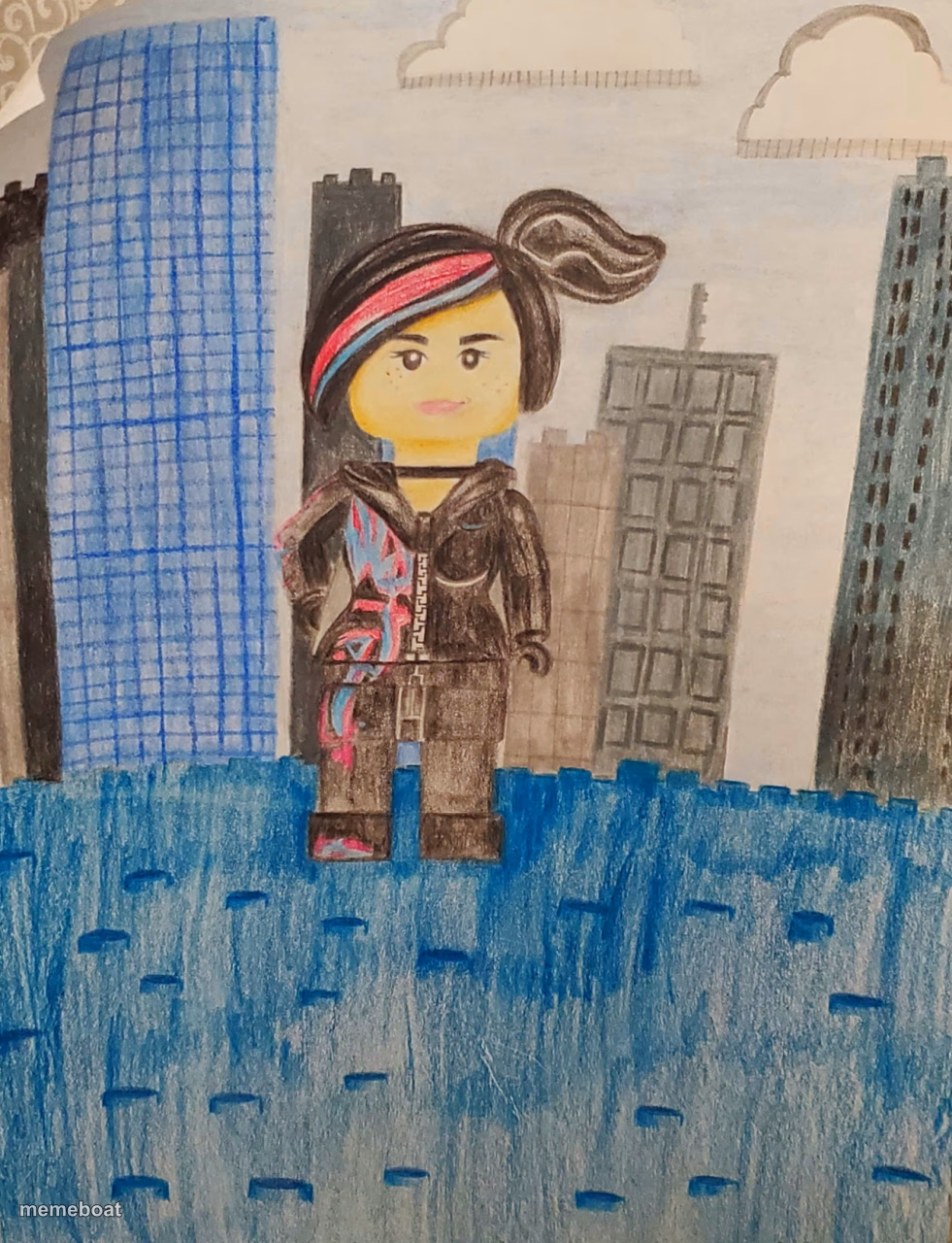 Lucy Wyldstyle drawing (Lego movies) - meme generator image preview
