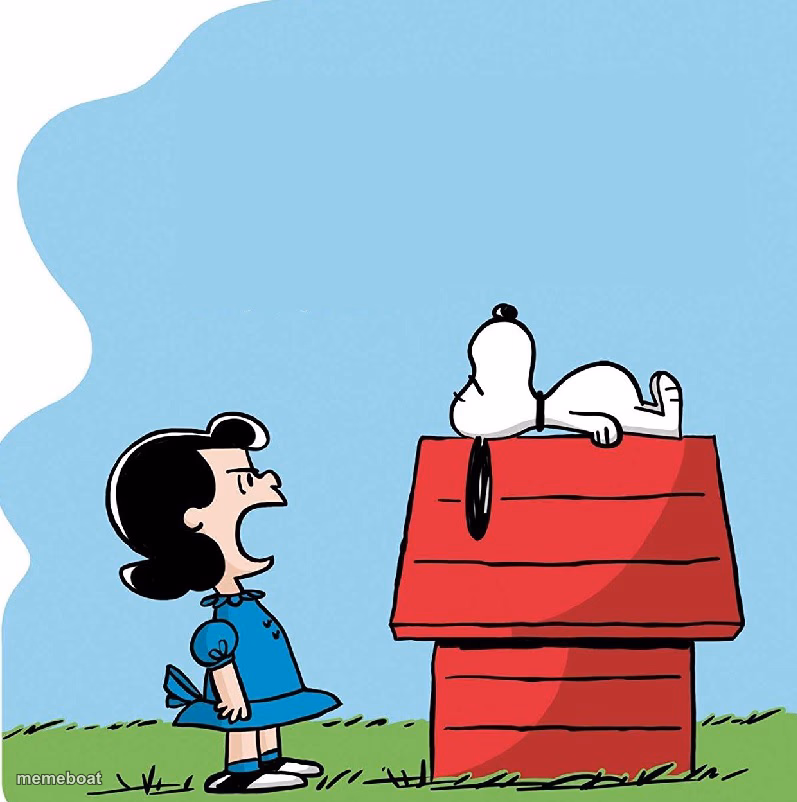 Lucy yelling at snoopy - meme generator image preview