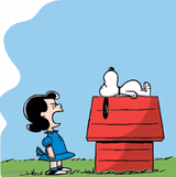 Lucy yelling at snoopy