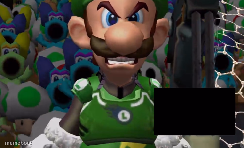 Luigi starring angry - meme generator image preview