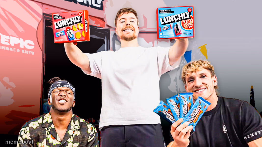 Lunchly MrBeast Logan Paul KSI - meme generator image preview