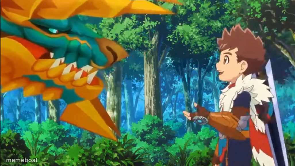 Lute speaking to a Zinogre - meme generator image preview