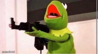 machine gun kermit - meme generator image preview