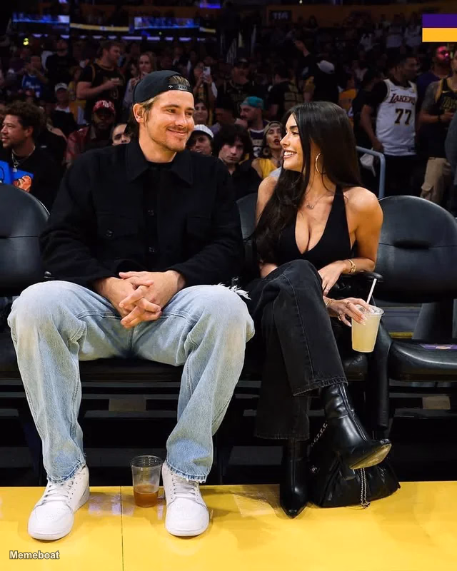 Madison Beer Looking at Justin Herbert - meme generator image preview