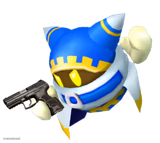 Magolor with a gun