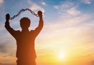 Man Breaking Chains