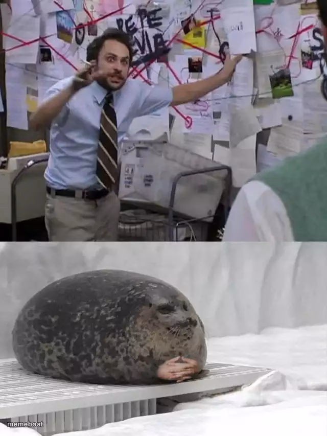 Man explaining to seal - meme generator image preview