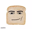 man face bread