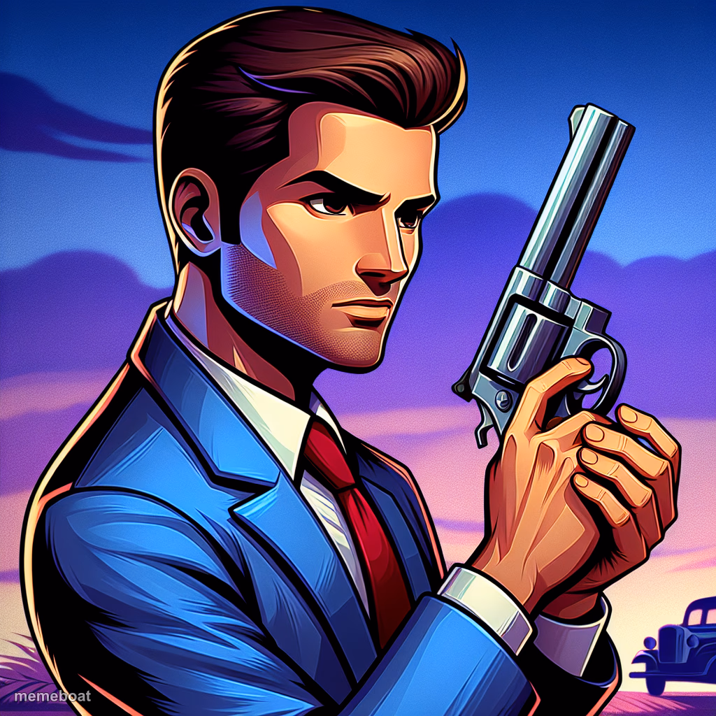 Man has a gun - meme generator image preview