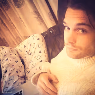 Man in Heart Pajamas