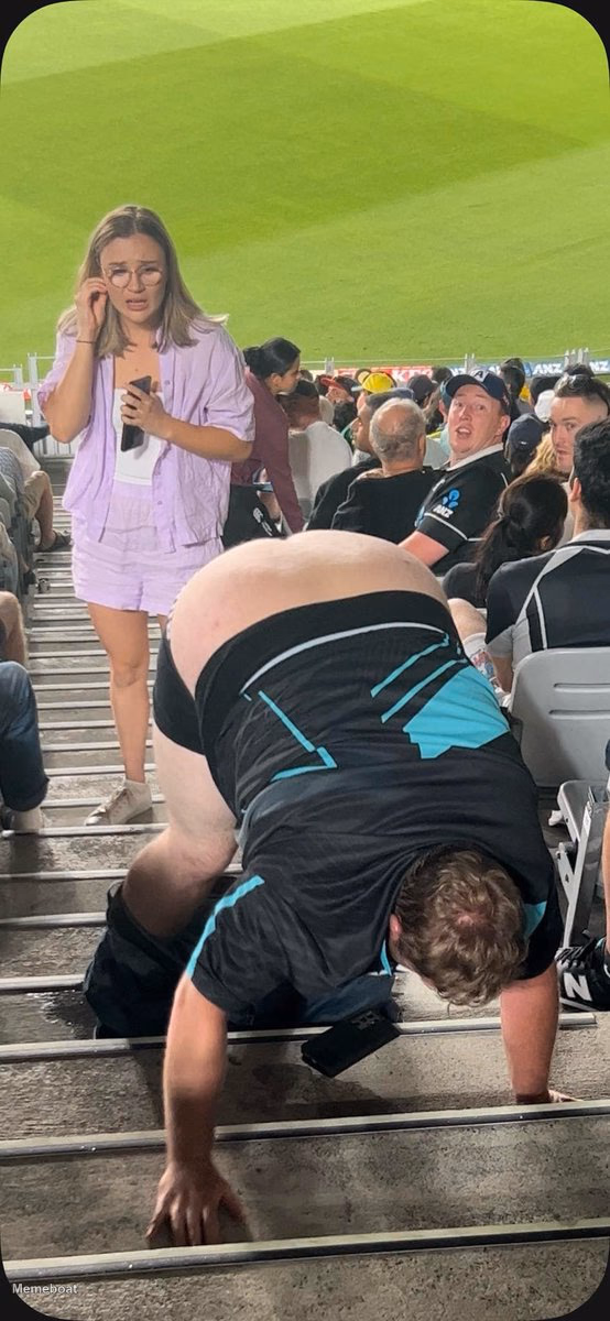 Man Mooning Shocked Woman - meme generator image preview