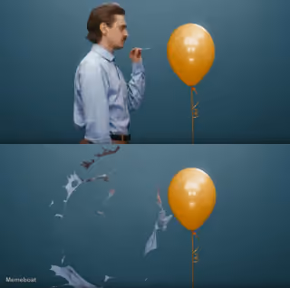 Man Popped Instead of Balloon